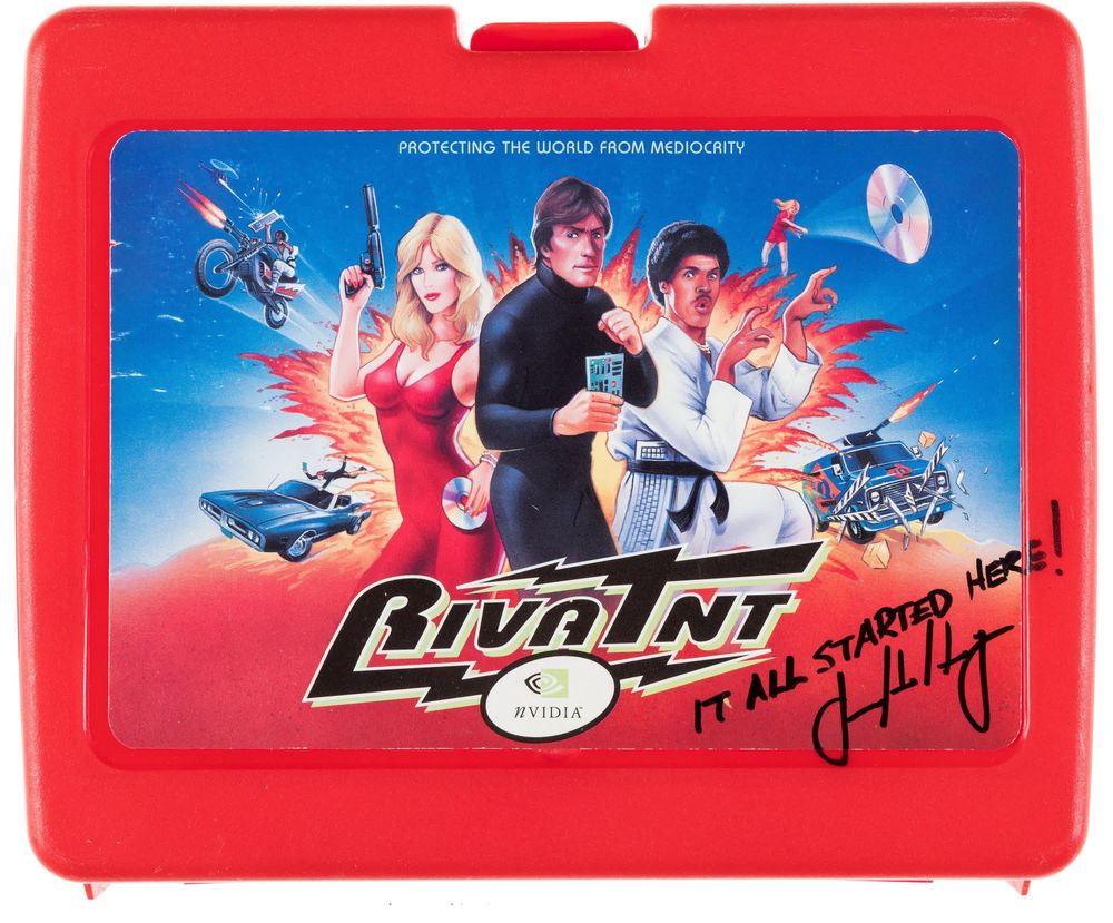 A rare 1998 Nvidia Riva TNT prototype and a signed lunchbox are going up for auction