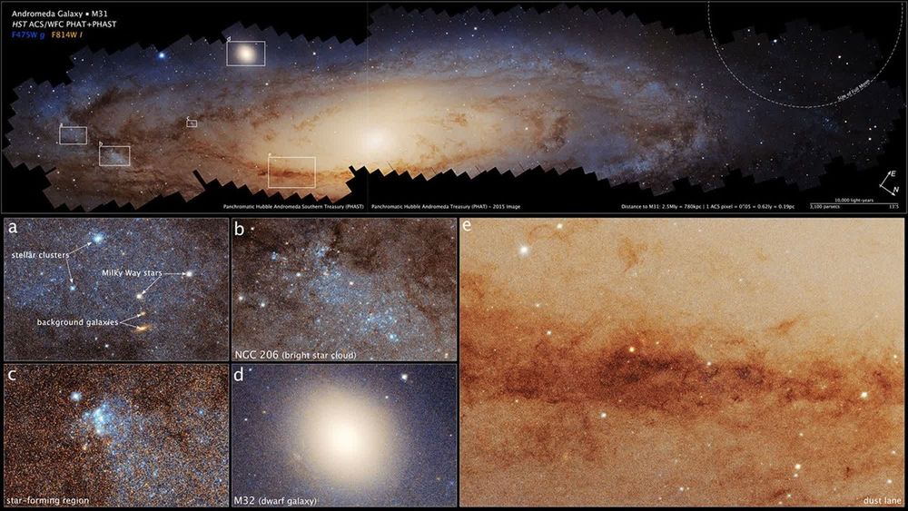 Bức toàn cảnh lớn nhất từ trước đến nay của Hubble trình diễn 200 triệu ngôi sao trong thiên hà Andromeda