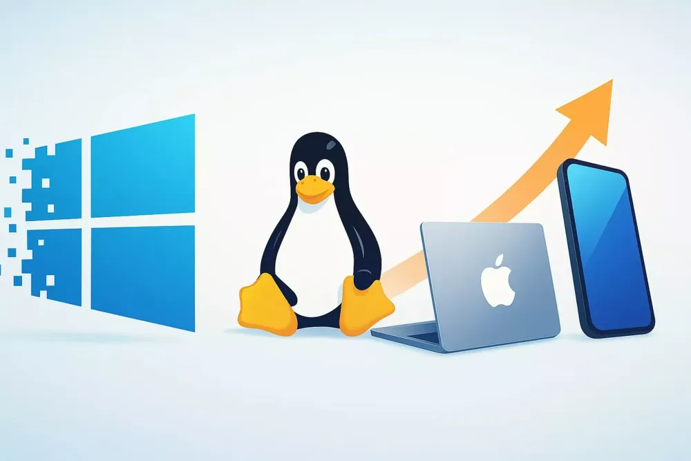 Linux exceeds 5% desktop market share in the US for the first time
